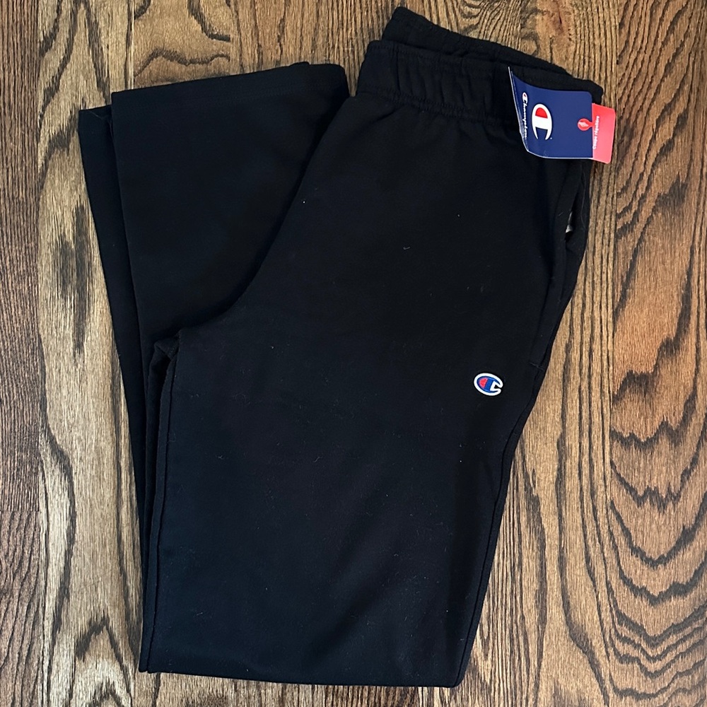 Champion Black Men's Jogger Sweatpants with Logo Patch